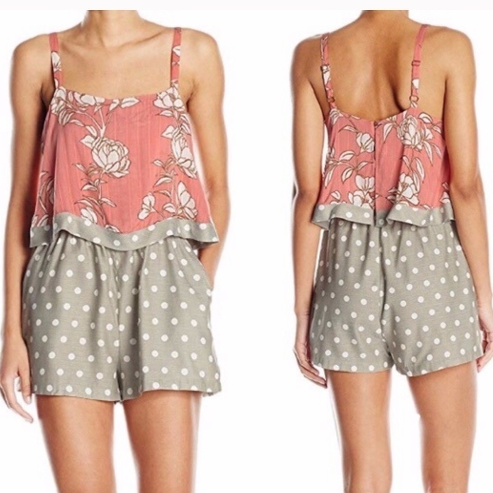 MINK pink loving floral romper play suit